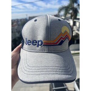 JEEP gray blue mountains outdoor gorpcore trucker hat mesh streetwear by Jedco